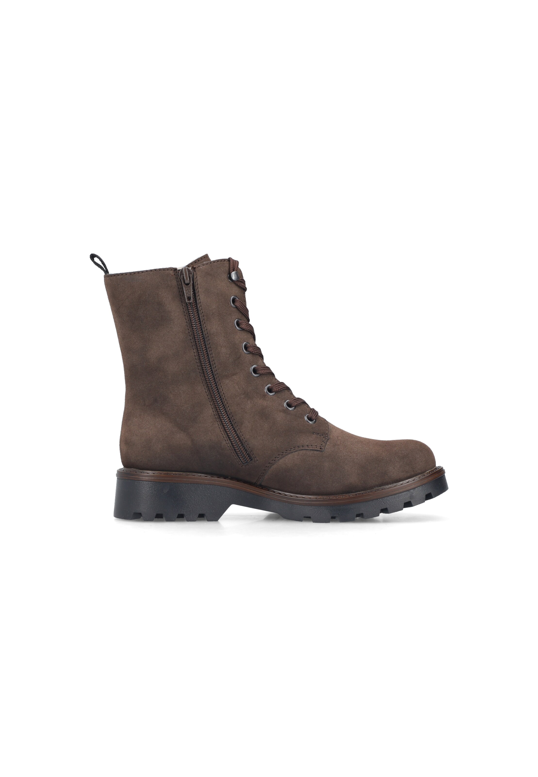 Rieker Lace-Up Ankle Boots in Brown