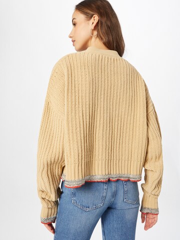 DIESEL Knit Cardigan 'AUGUSTA' in Beige