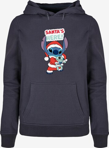 ABSOLUTE CULT Sweatshirt 'Lilo And Stitch - Santa Is Here' in Blauw: voorkant