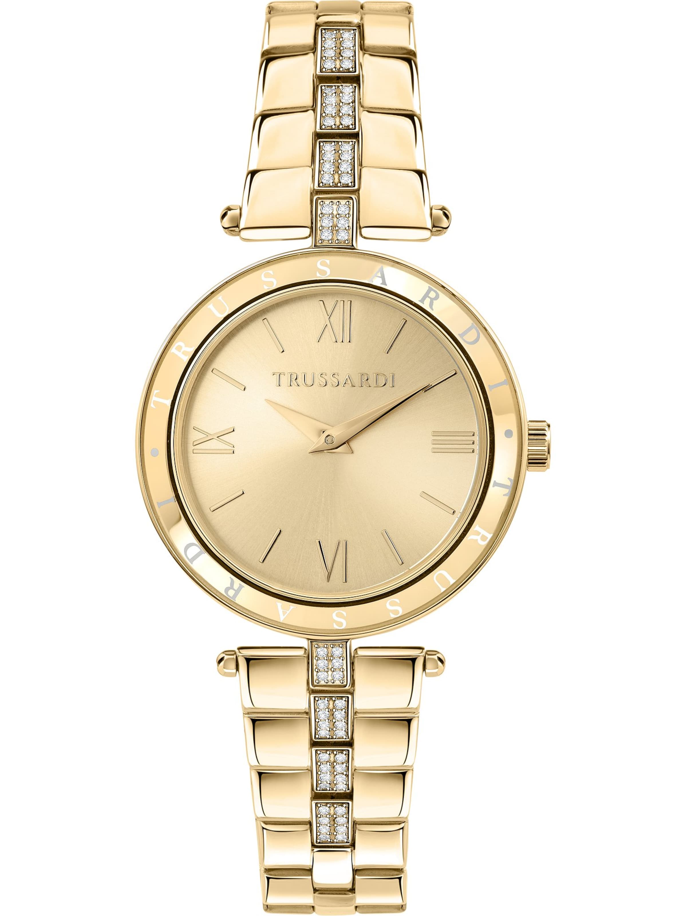 Trussardi Analog Watch in Gold: front