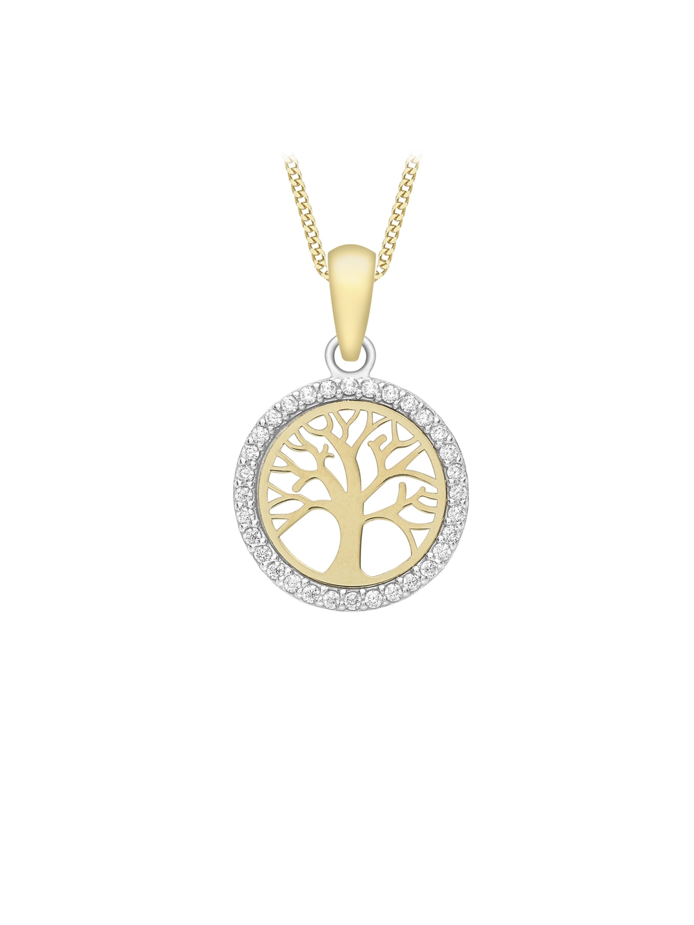 Lucardi Kette 'Klassisch' in Gold: Vorderseite