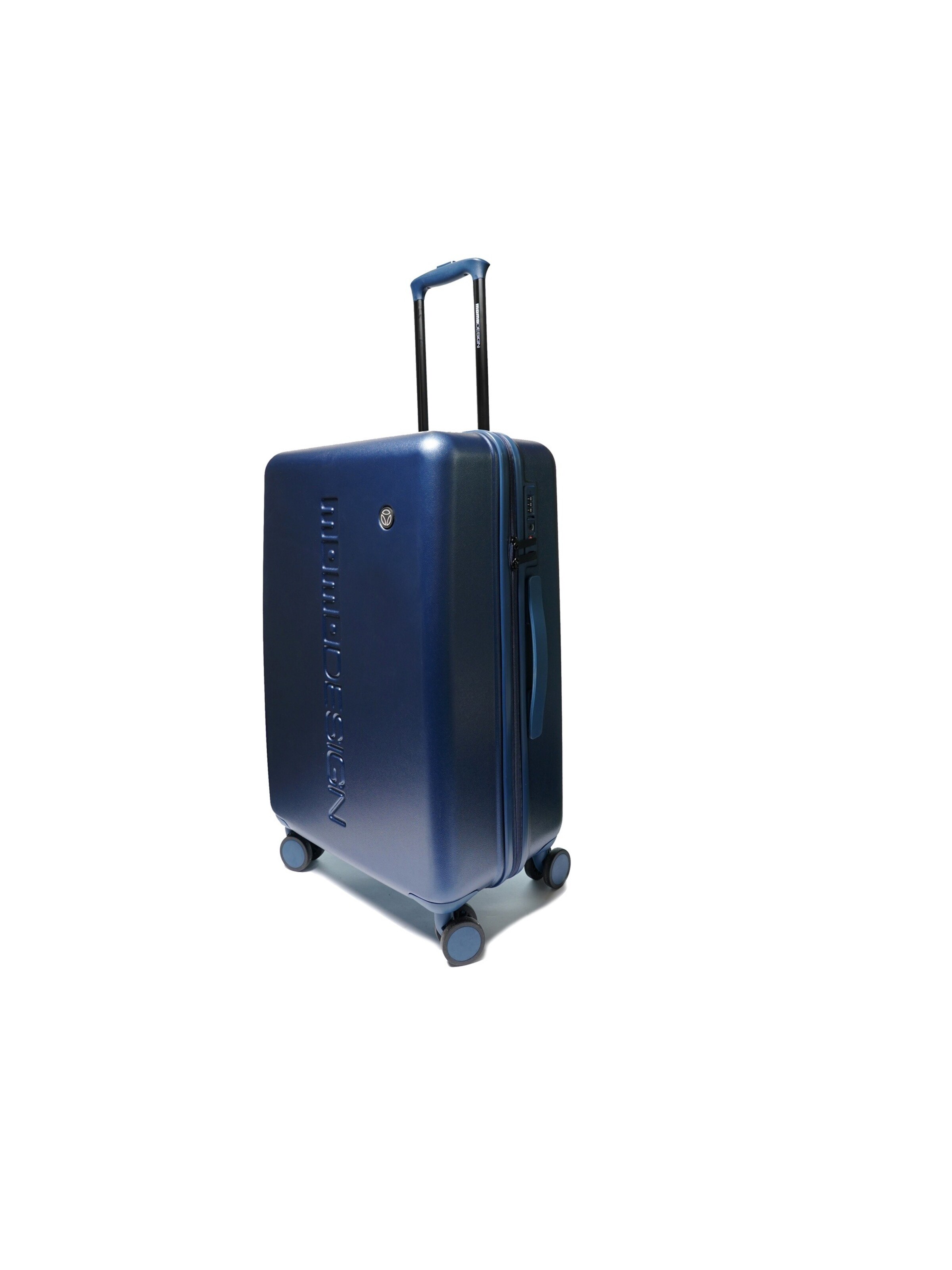 Valigia 'Trolley Medium Momo Design con Zip e Ruote Girevoli' di Momo Design in blu: frontale