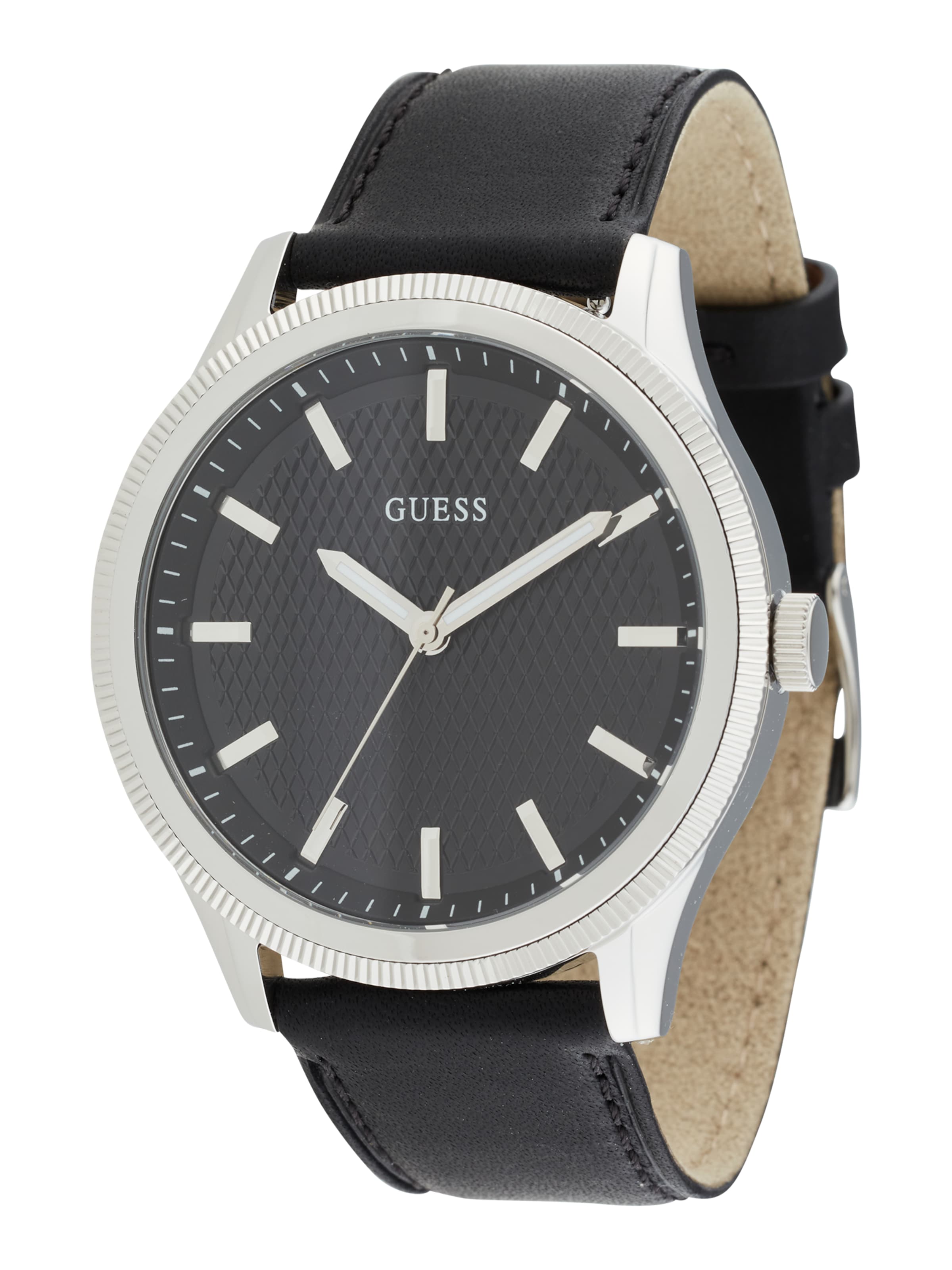 GUESS Uhr 'DEX' in Schwarz: Vorderseite