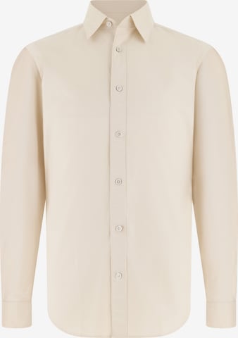 Chemise business Boggi Milano en beige : devant