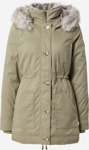 HOLLISTER Winter jacket in Green: front