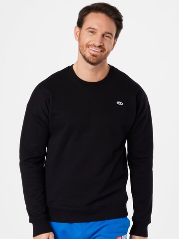 DIESEL Sweatshirt 'DOVAL' in Black: front