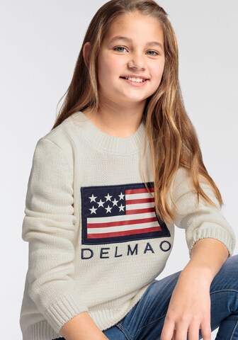 DELMAO Pullover in Weiß