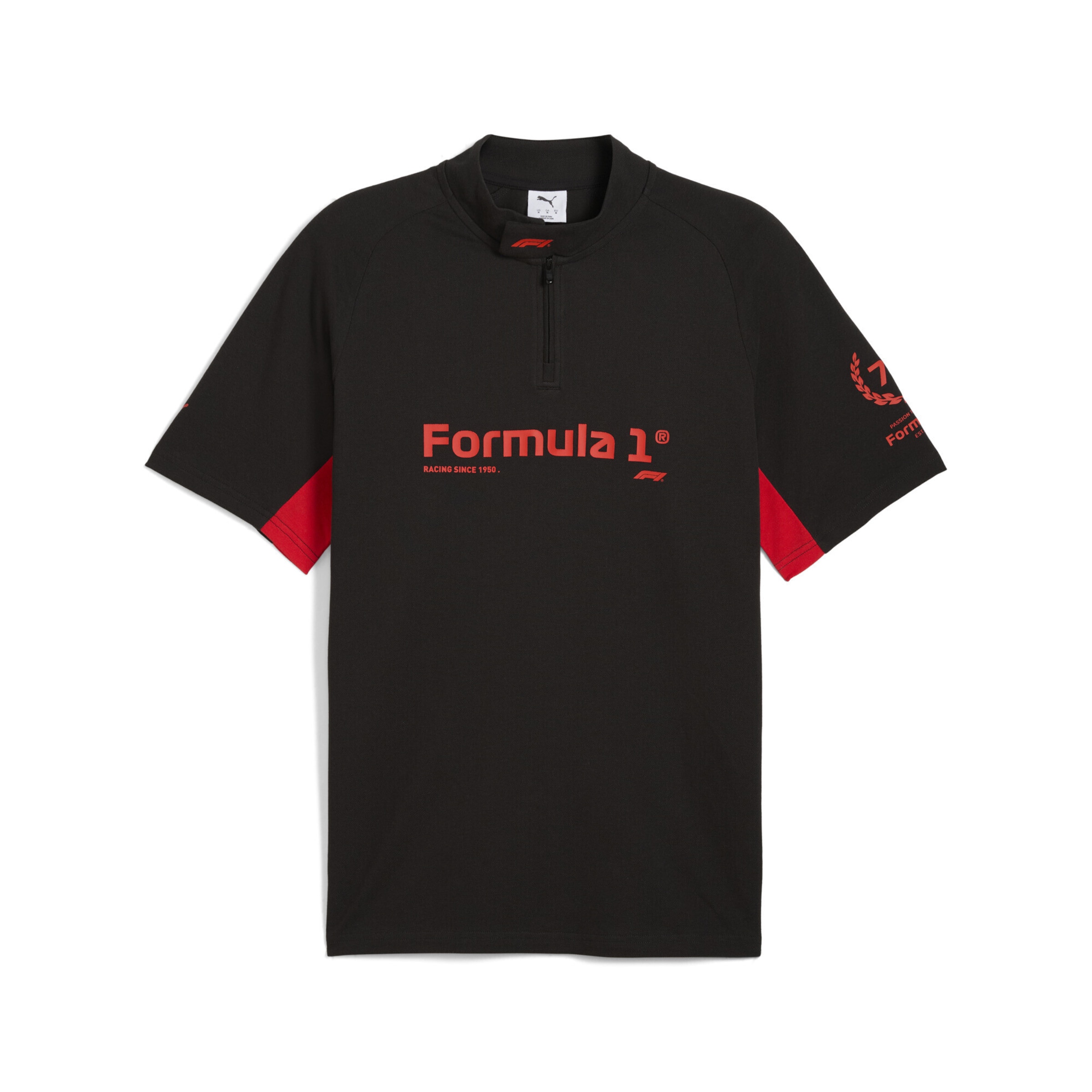 PUMA Performance shirt 'F1 75yrs' in Black: front