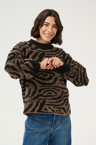 Pull-over 'Wilma' Kaffe en marron : devant