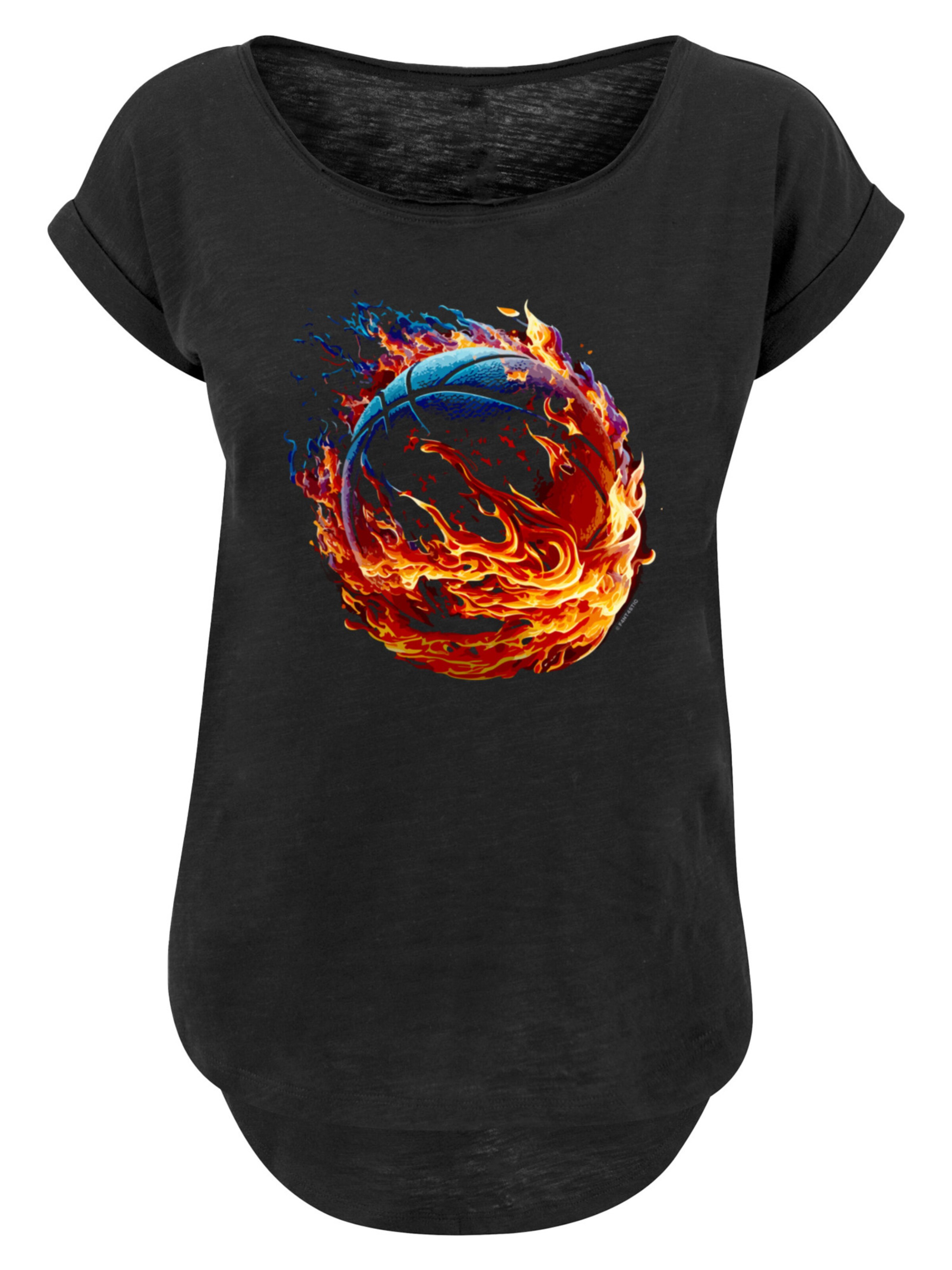 T-shirt 'Basketball' F4NT4STIC en noir : devant