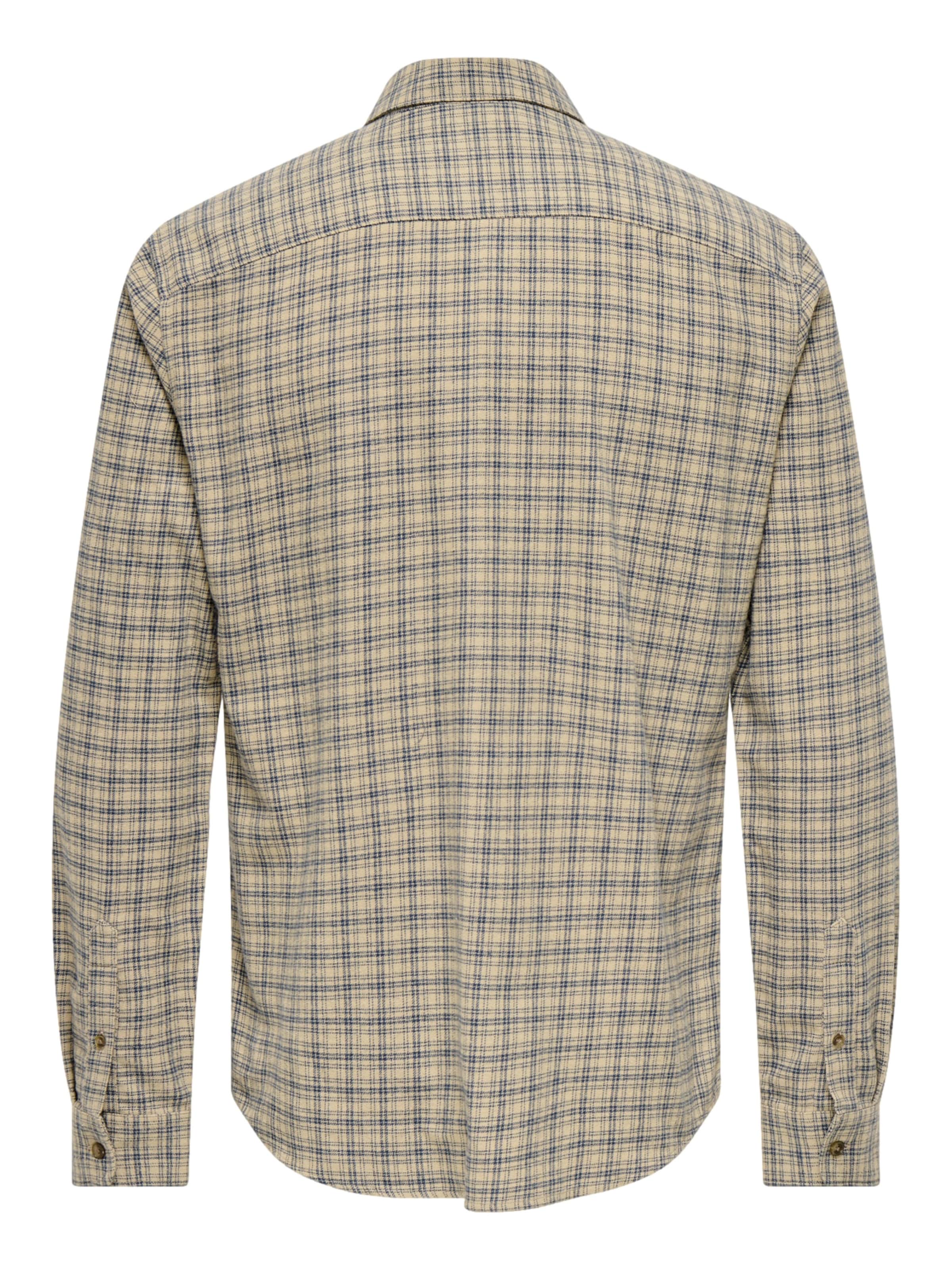 Slim fit Camicia 'Gudmund' di Only & Sons in beige