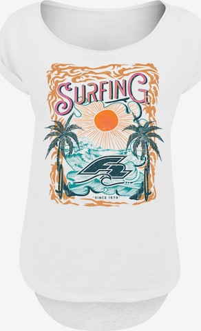 F2 T-Shirt 'F2 Surfers Sunset Sommer Vibes' in Weiß: Vorderseite