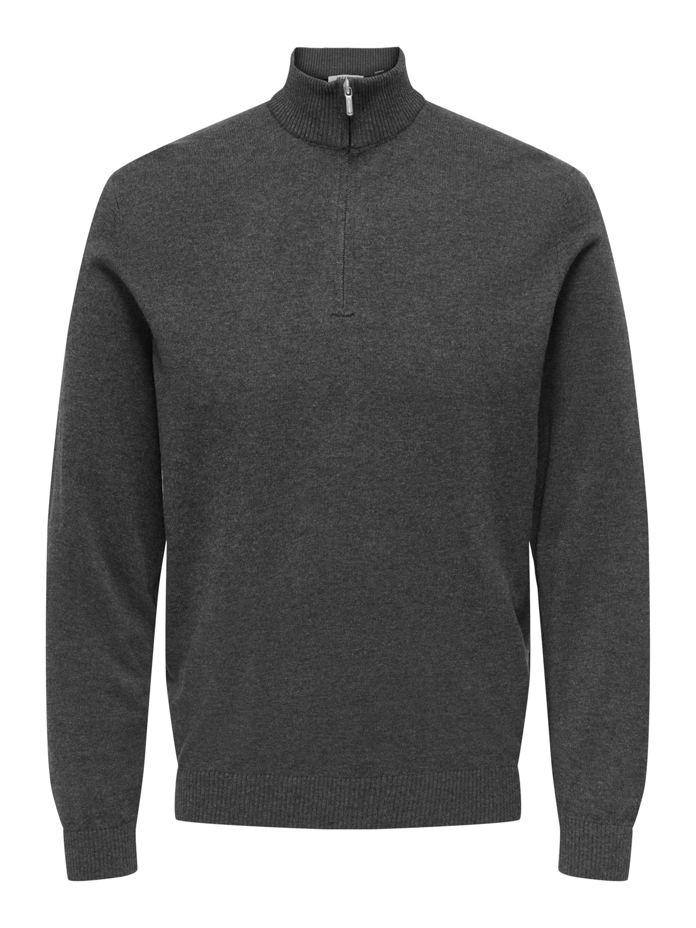 Only & Sons Pullover 'ONSLoui' i L i mørkegrå, Produktvisning