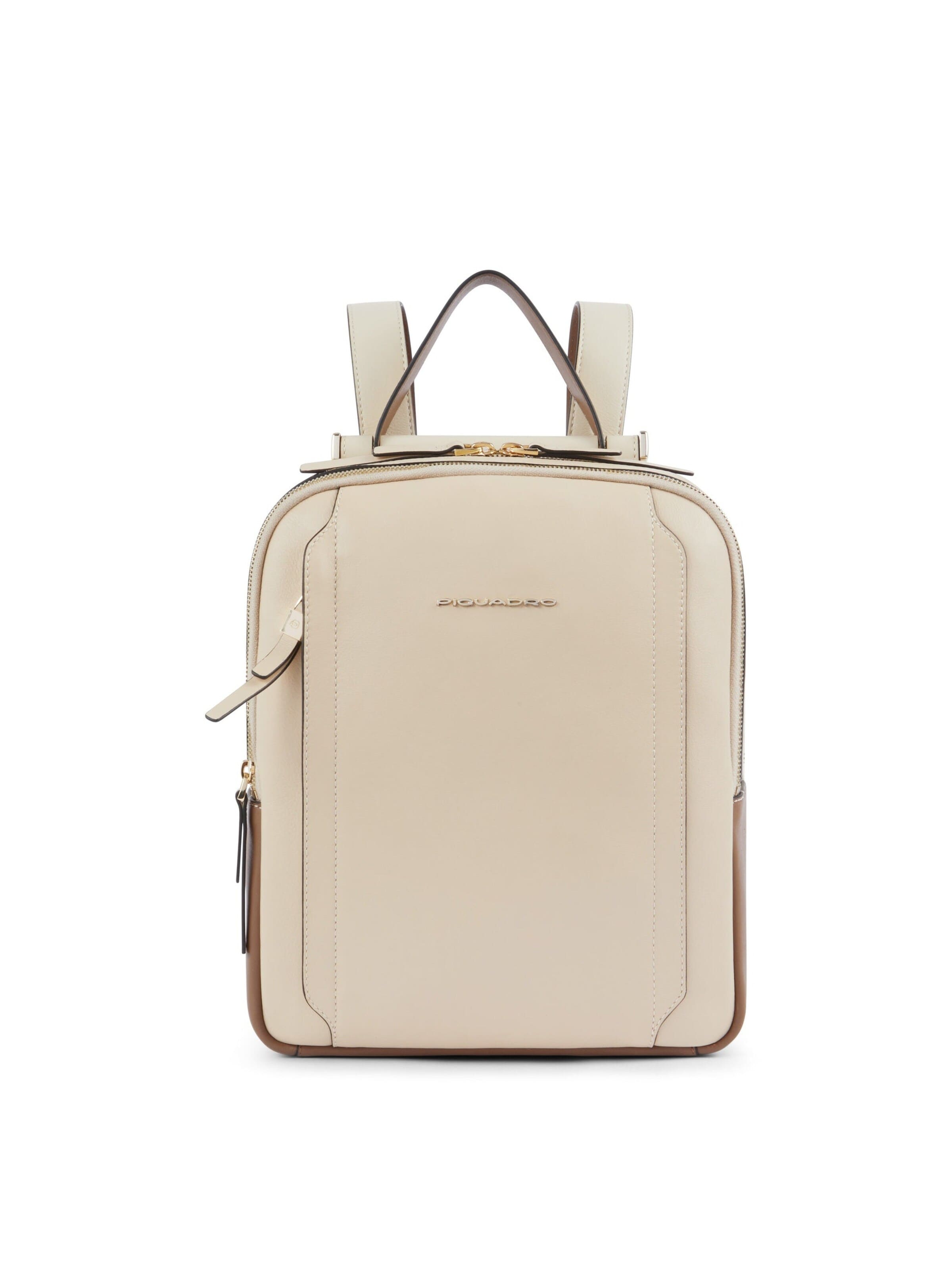 Piquadro Backpack in Beige: front