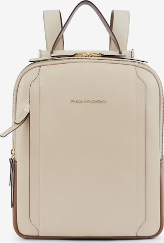 Piquadro Backpack in Beige: front