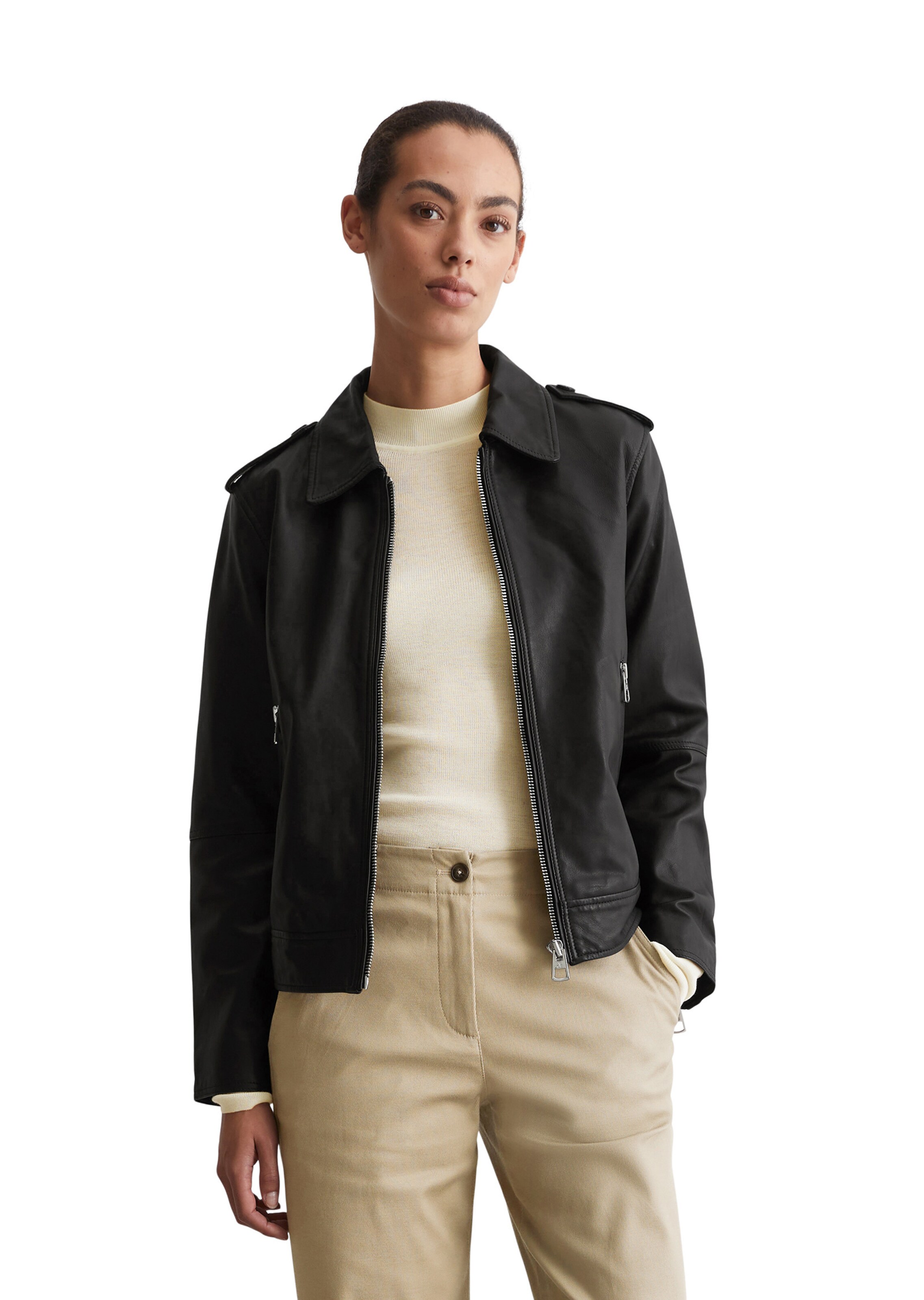 Veste mi-saison Marc O'Polo en noir : devant