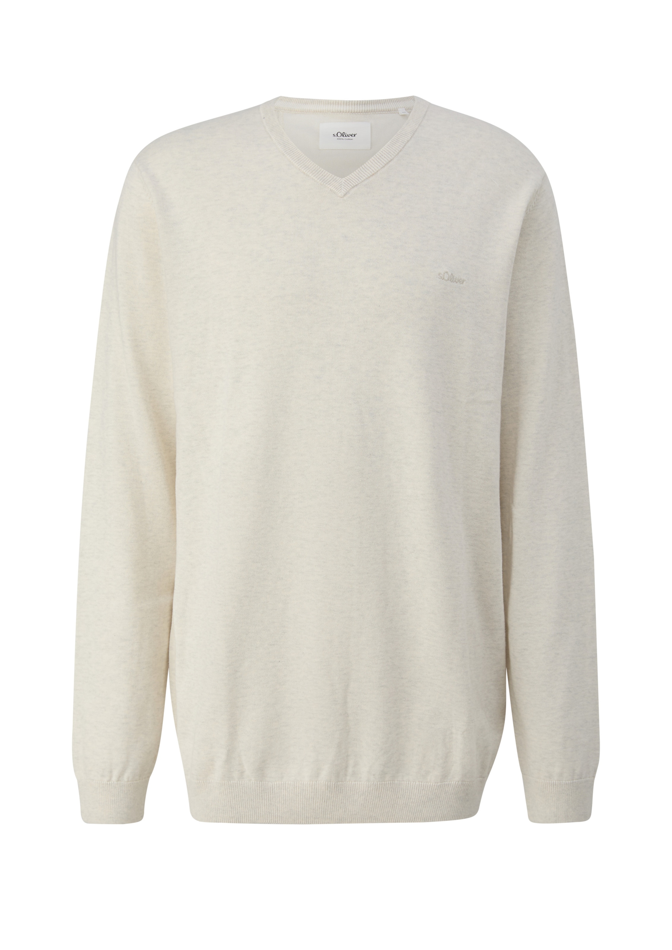 s.Oliver Men Big Sizes Pullover in Beige: Vorderseite