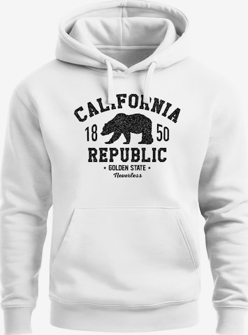 Neverless Sweatshirt 'California Republic' in Weiß: Vorderseite