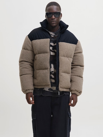 JACK & JONES Winter jacket 'JCOFlare' in Brown: front
