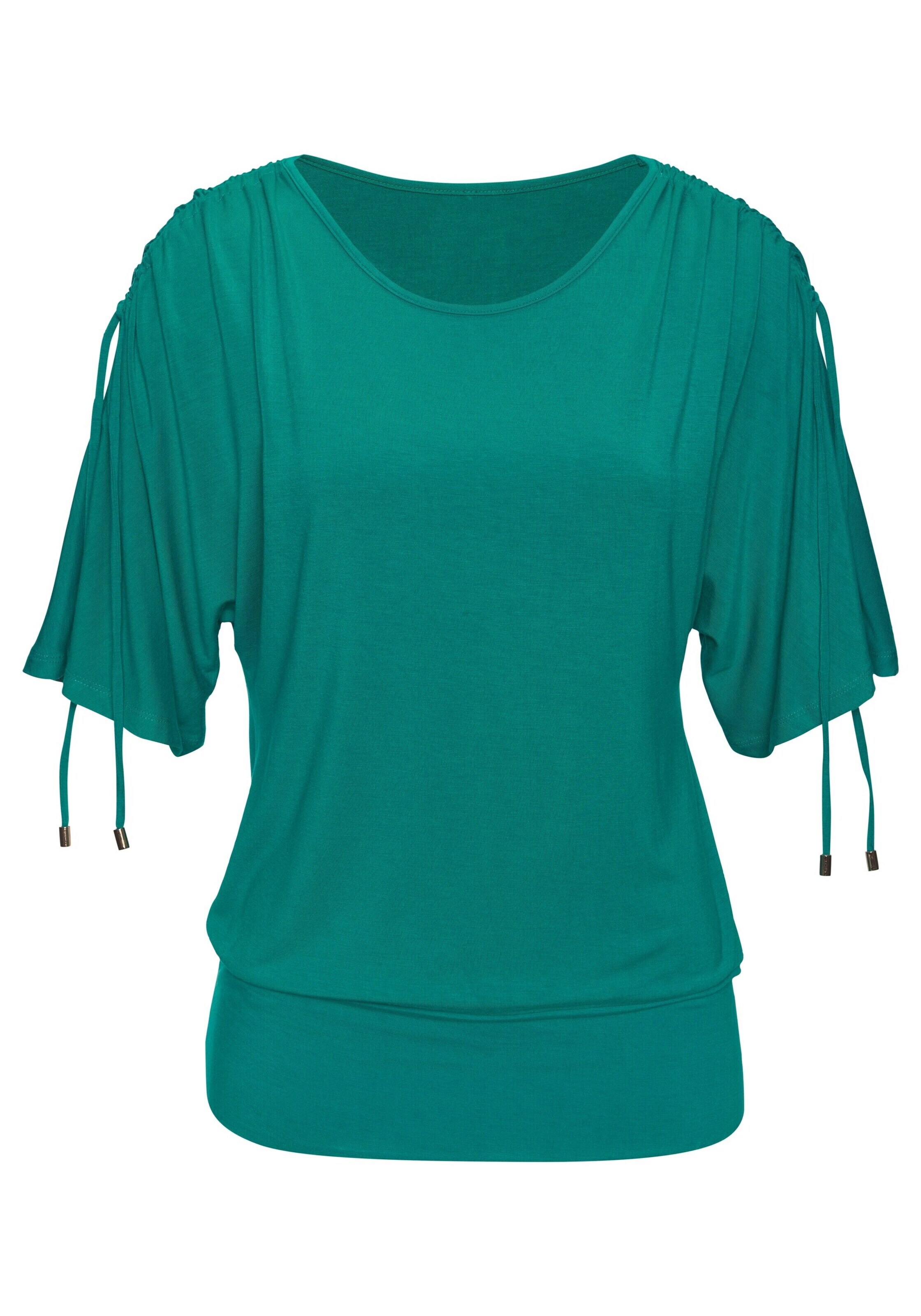 žalia LASCANA Marškinėliai: priekis