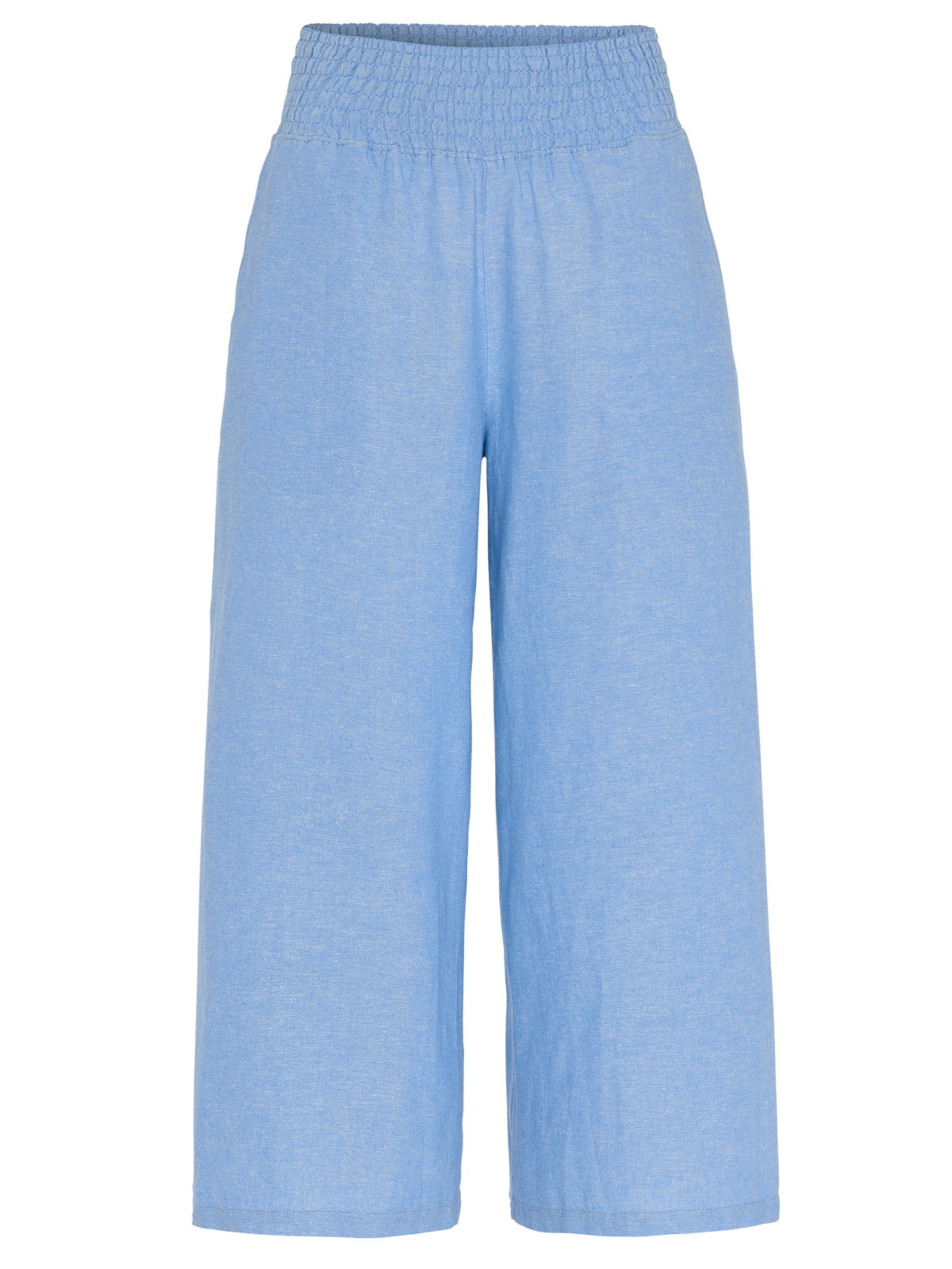 Cellbes of Sweden Culotte aus Leinen- und Viskosemischung in Blau: Vorderseite