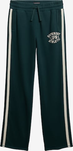 Regular Pantalon 'Essentials' Superdry en vert : devant