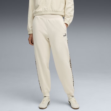 PUMA Tapered Trousers 'Essentials' in White: front