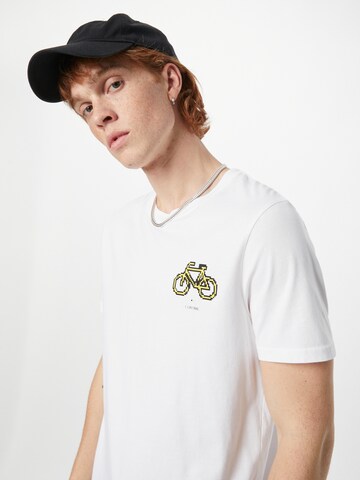ARMEDANGELS T-Shirt 'JAAMES I LIKE BIKE' (GOTS) in Weiß