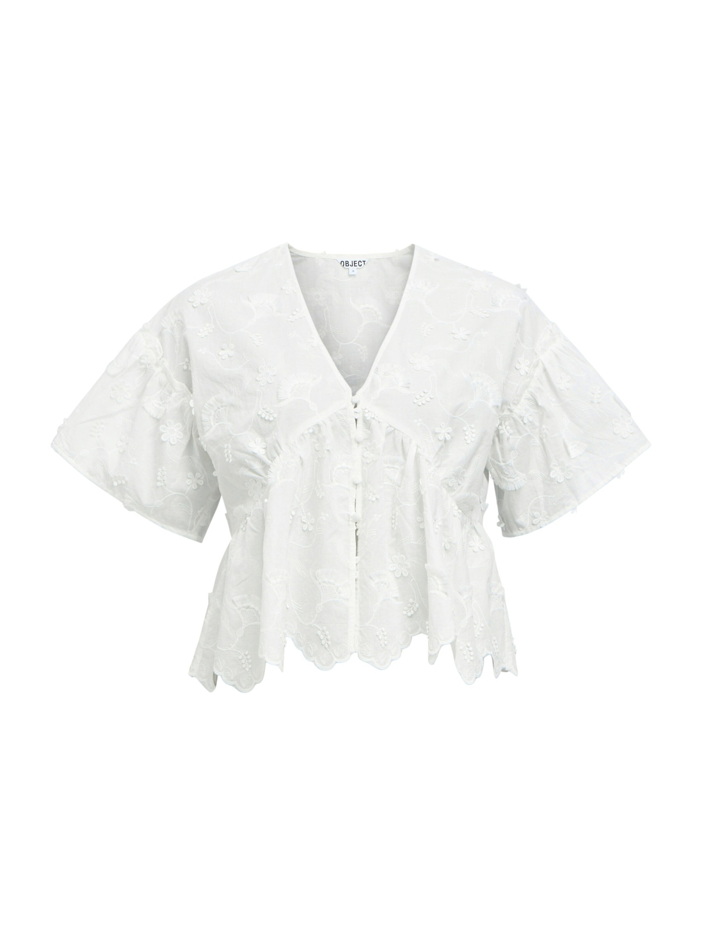 OBJECT Bluse 'OBJLora' in weiß, Produktansicht