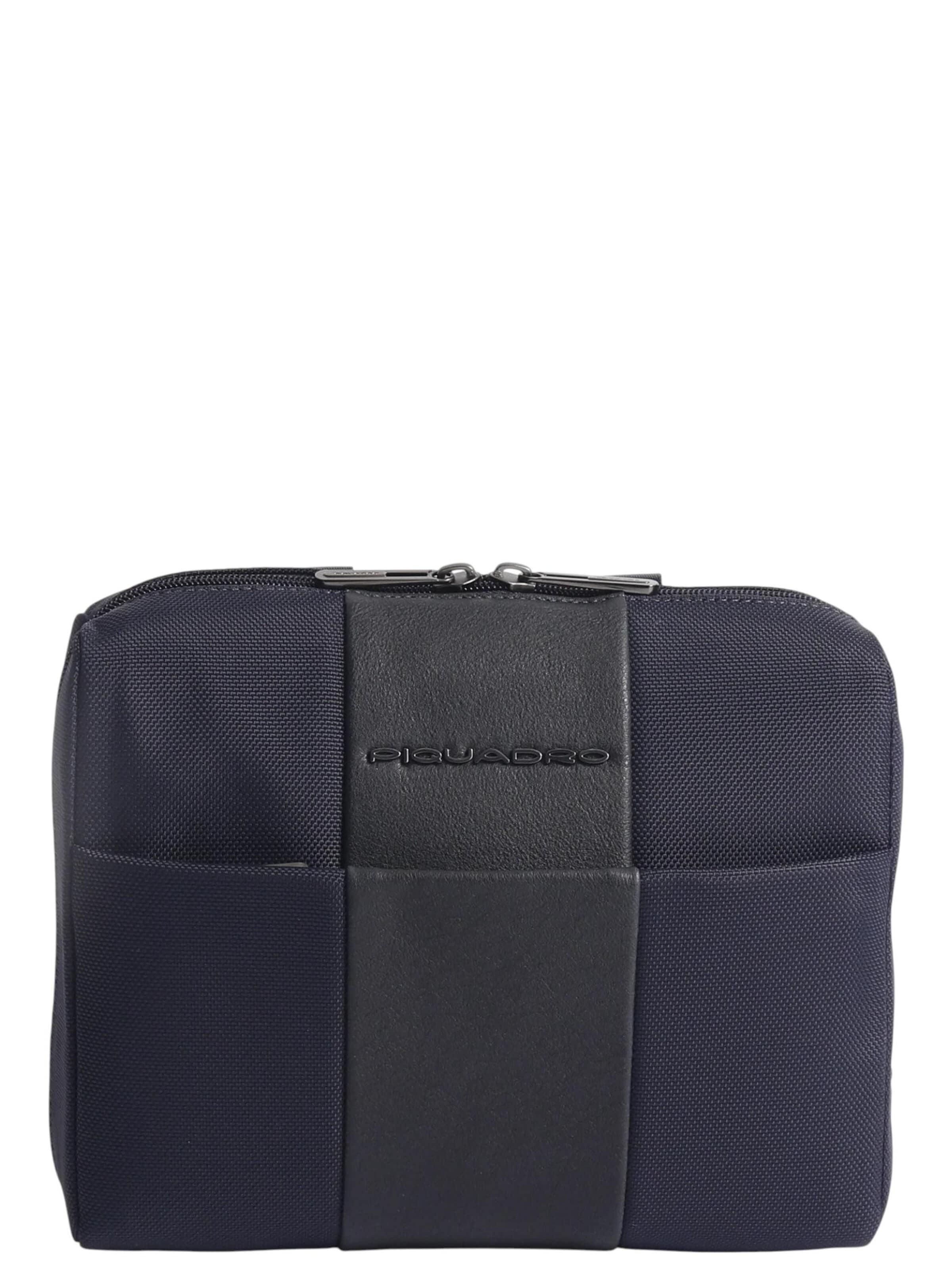 Piquadro - Bolsa para cámara en azul: frente