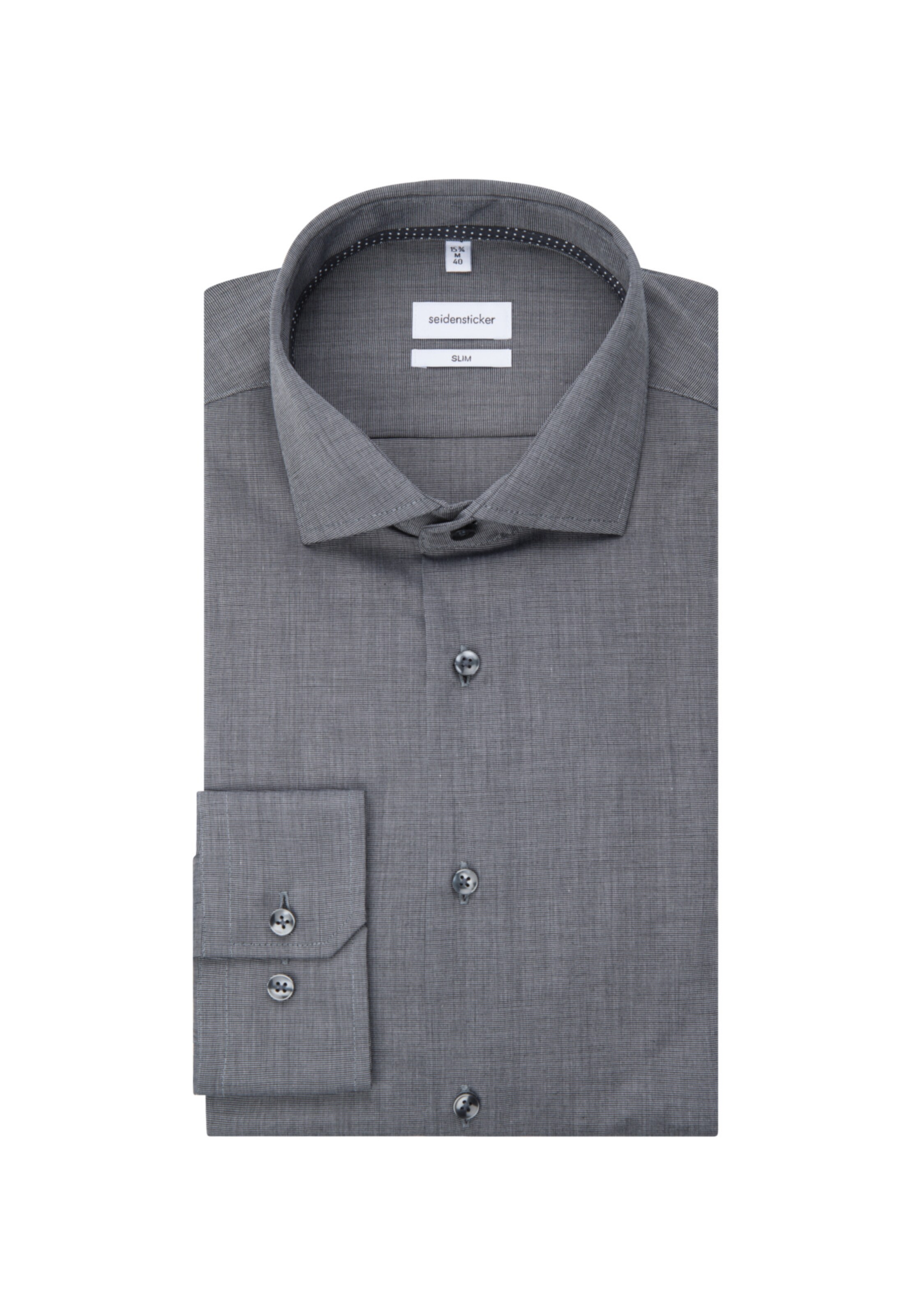 SEIDENSTICKER Slim Fit Hemd in Grau