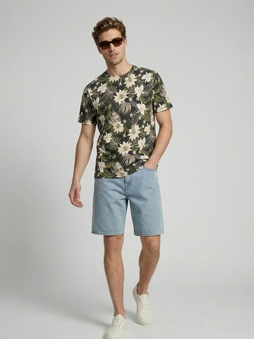 T-Shirt 'JREBRUSSEL FLOWER' JJ Rebel en noir