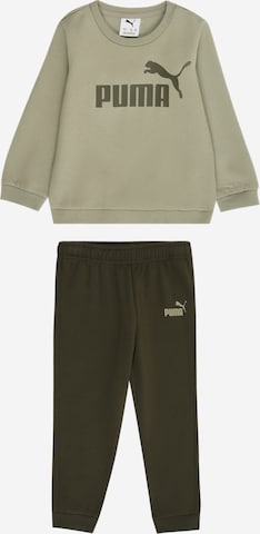 PUMA Joggingdragt 'Essentials' i grøn: forside