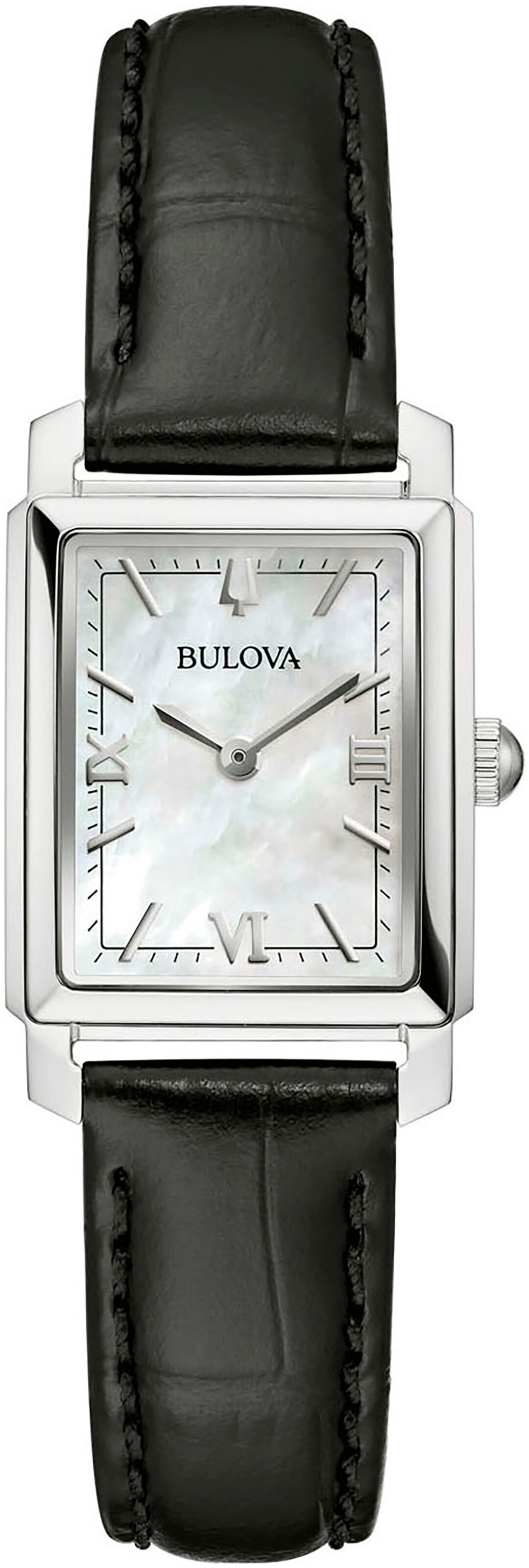 Bulova Analoguhr in Schwarz: Vorderseite