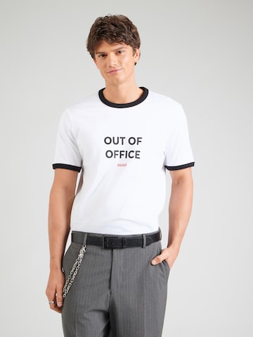 HUGO Tričko 'Doffice' - Biela: predná strana