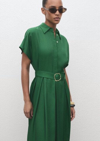MANGO Shirt Dress 'Macarela' in Green