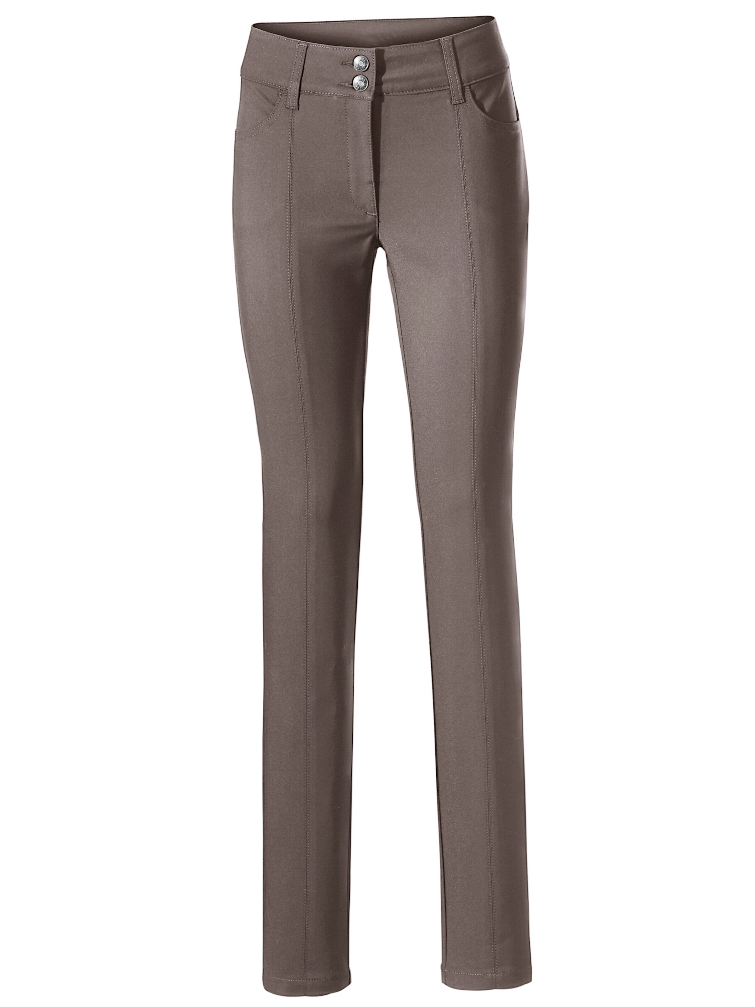 heine Slimfit Hlače | siva barva: sprednja stran