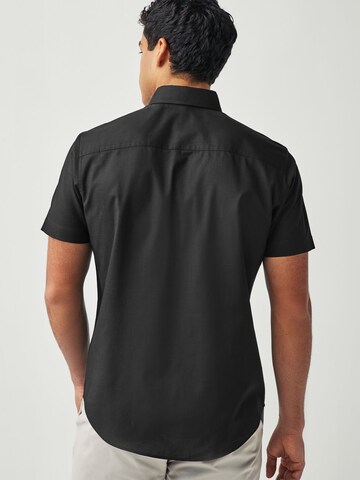 Next Regular fit Button Up Shirt in Black
