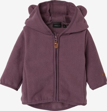 NAME IT Fleece jas 'Muni' in Lila: voorkant