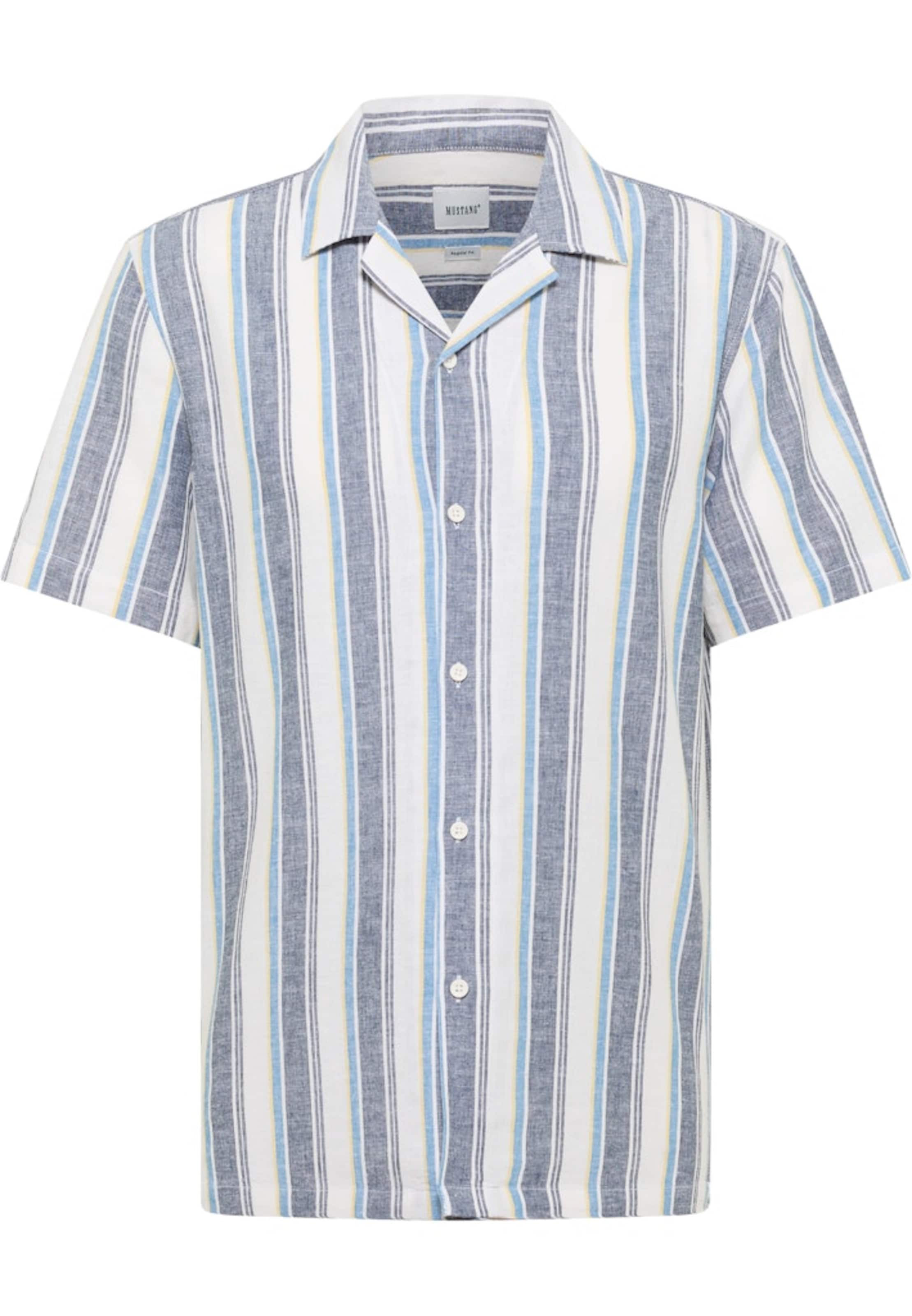 MUSTANGRegular Fit Košulja 'Layton' - plava boja: prednji dio