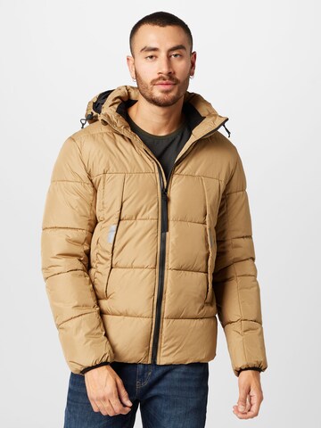 TOM TAILOR DENIM Between-Season Jacket in Beige: front