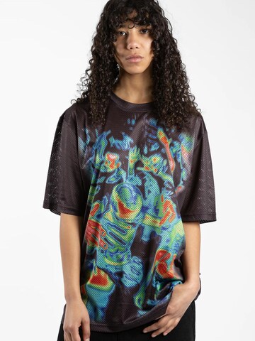 Wasted Paris - Camiseta 'Fusion Mesh T-Shirt' en negro: frente