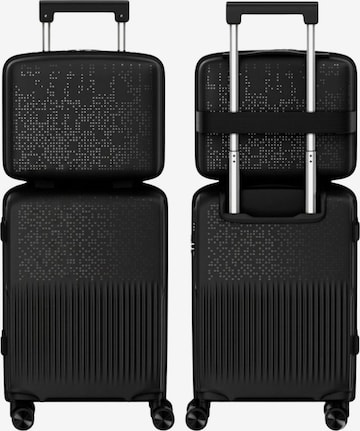 4FLY Suitcase Set 'Pixel' in Black: front