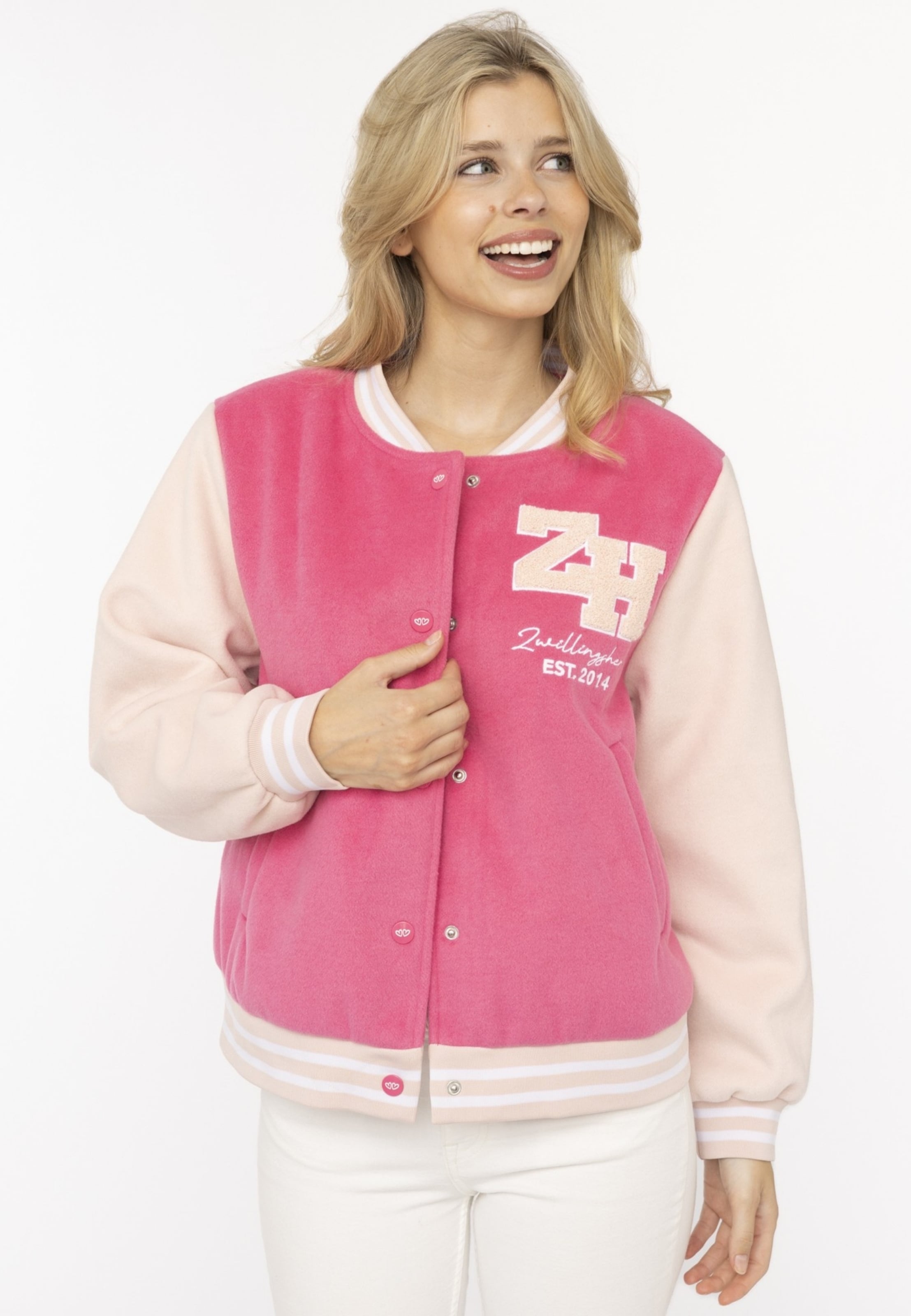 Veste de sport Zwillingsherz en rose : devant