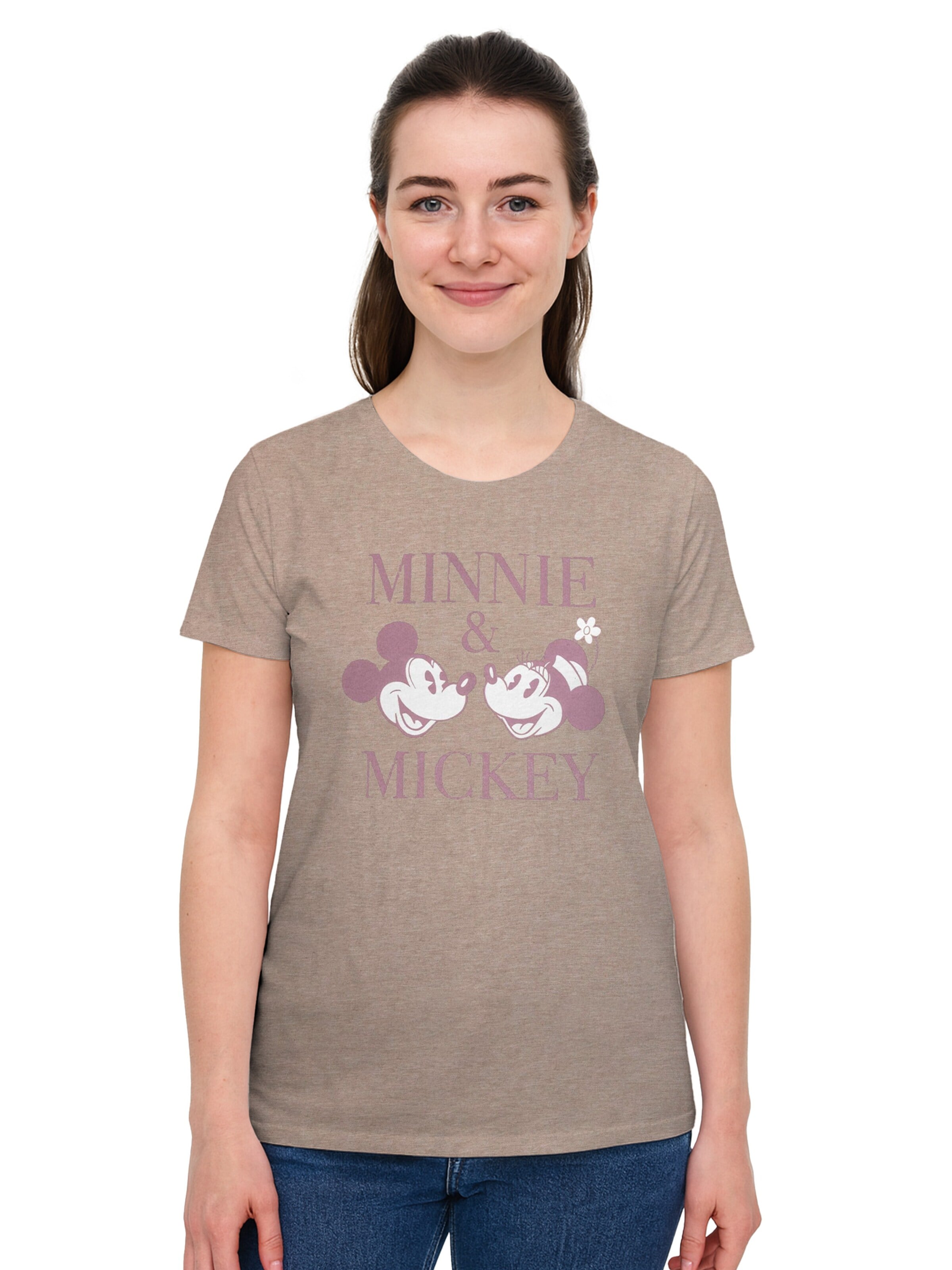 Disney Minnie Mouse Shirt 'Minnie & Mickey' in Brown: front