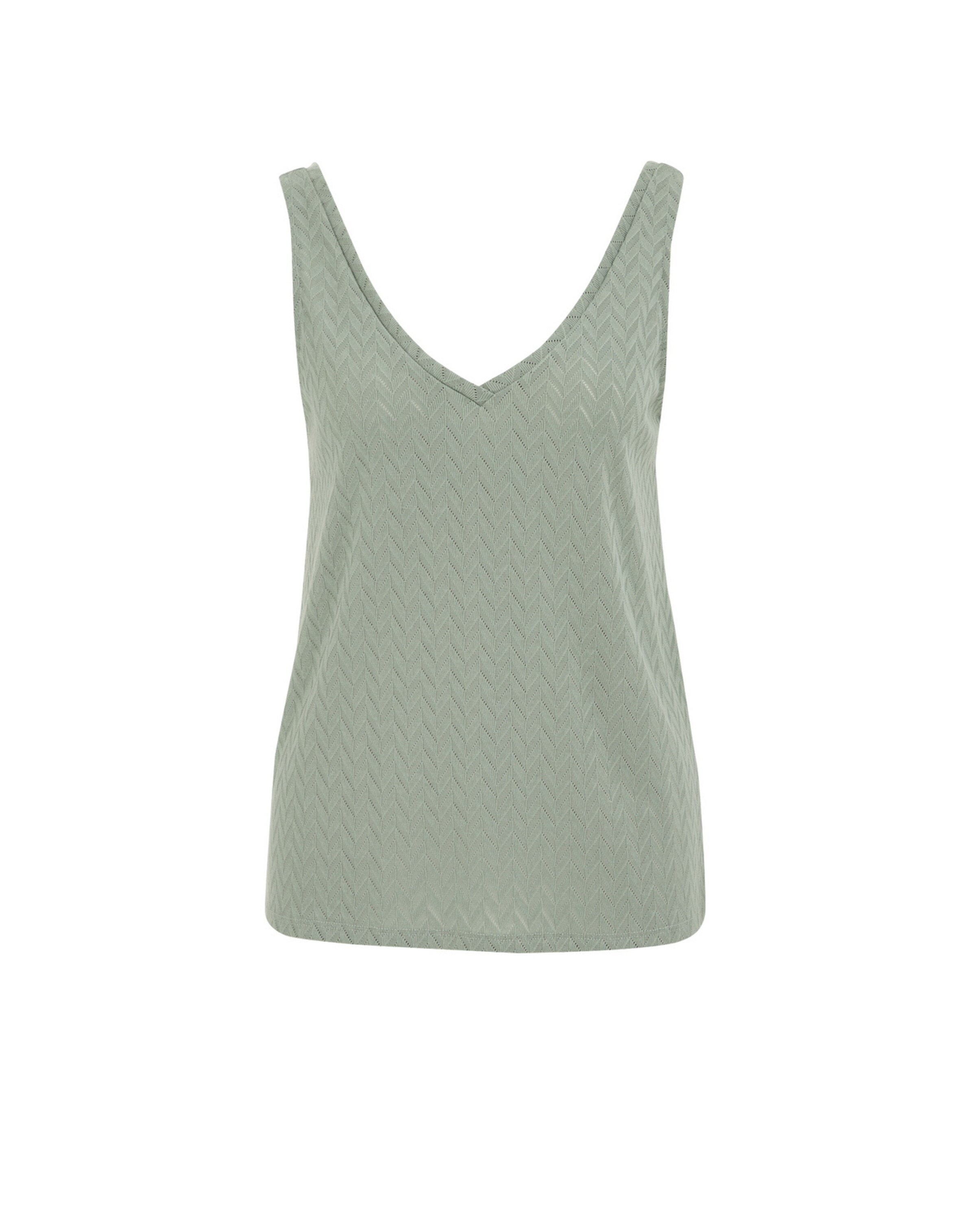 Top de la WE Fashion pe verde: față