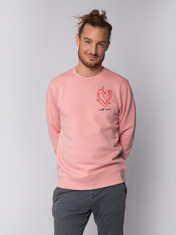 Felpa 'Self Love' di Watapparel in rosa: frontale