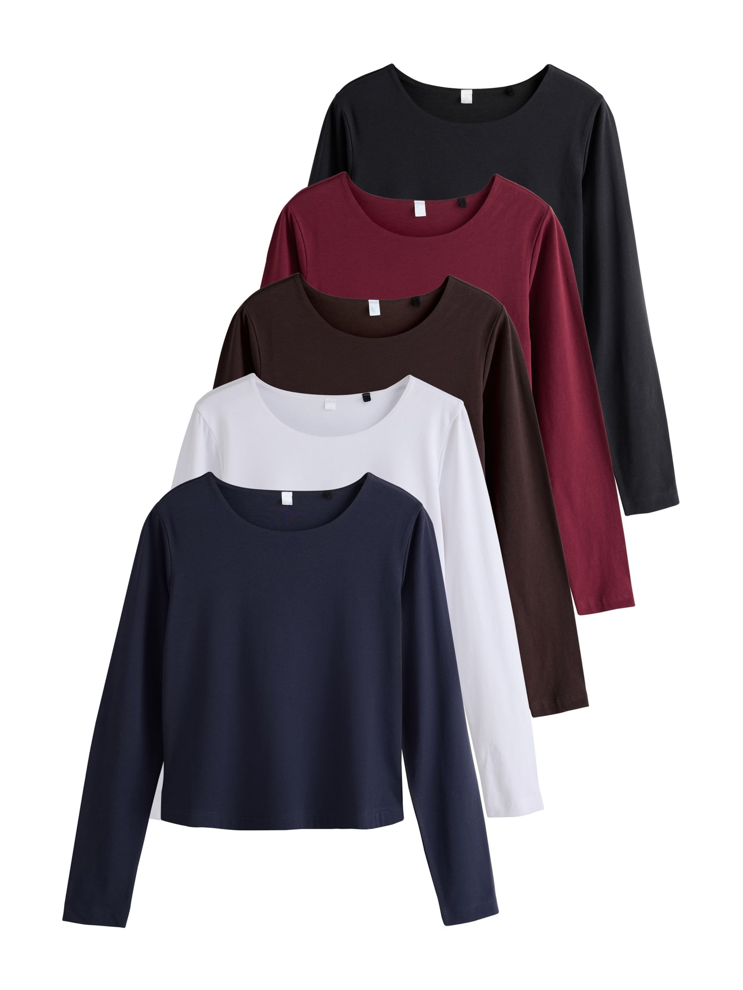 Next Shirt in L in navy / dunkelbraun / weinrot / schwarz / weiß, Produktansicht