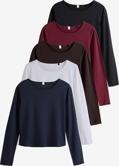 Next Shirt in L in Navy / Dark brown / Wine red / Black / White, Item view