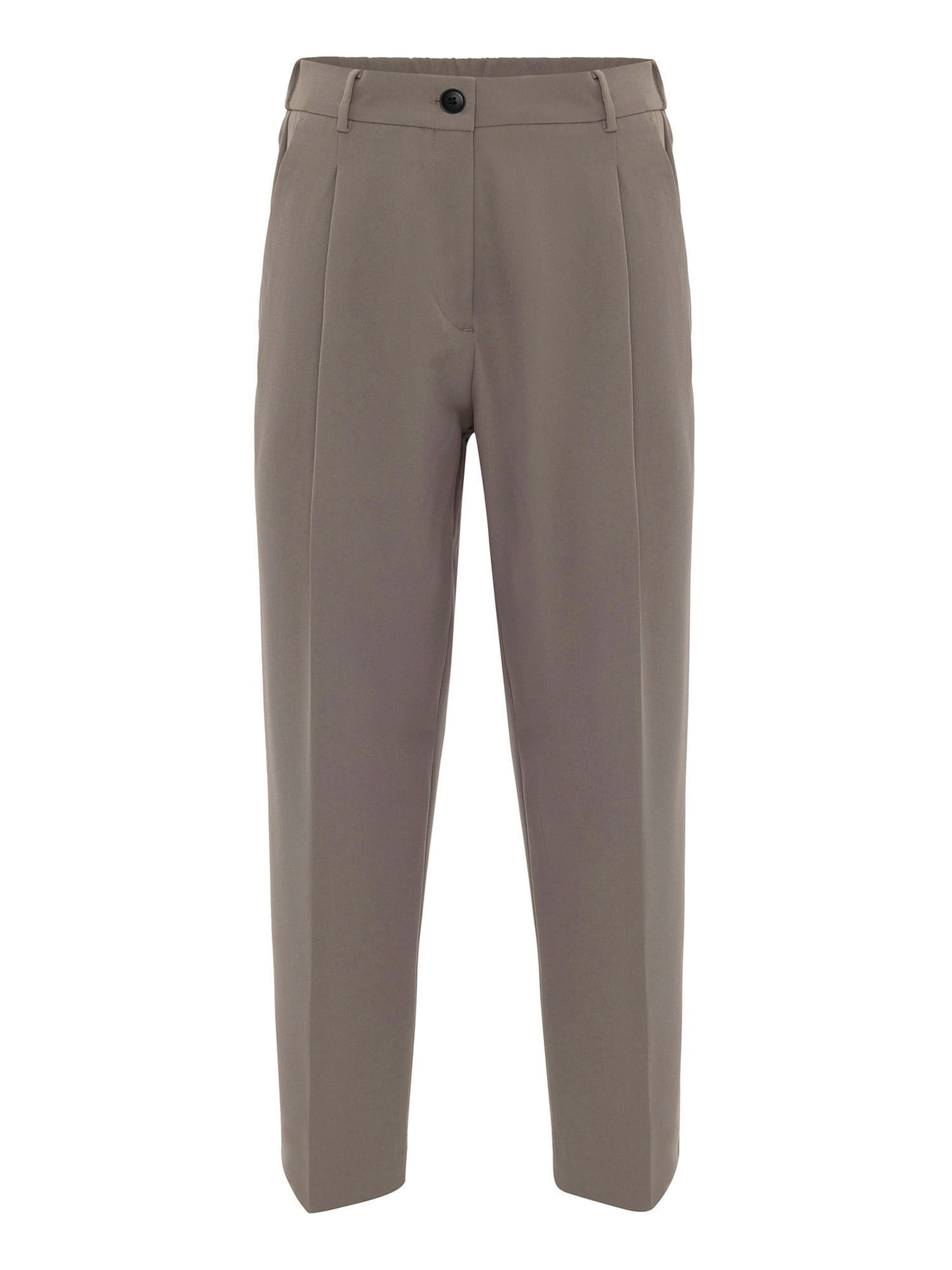 Antioch Свободный крой Плиссированные брюки в Коричневый: спереди